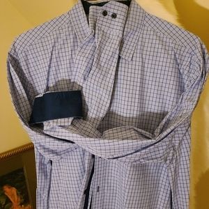 Tasso Elba Dobby Button Down Shirt Men's Size XL